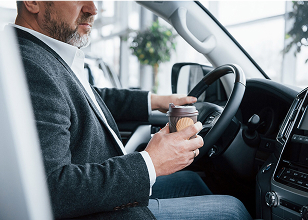 Satisfied customer with phone mount